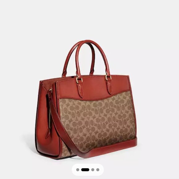 Coach Authentic CC Signature Brooke New Carryall Handbag - Picture 13 of 16